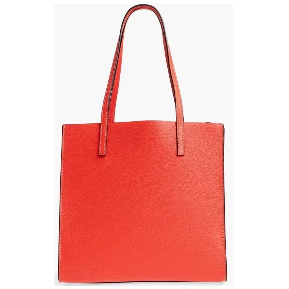 Marc Jacobs The Bold Grind East/West burnt orange leather pocket tote bag